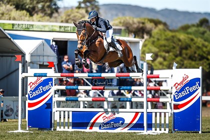 Amber Fuller and CP Aretino, Australian Senior Champions at the 2018 AJC. © Stephen Mowbray / Boneo Park