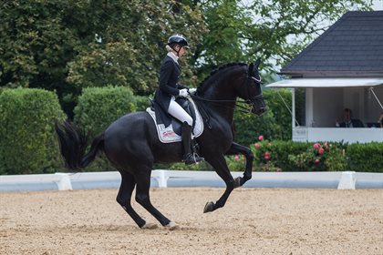 Simone Pearce and Destano are in contention for Tokyo team selection. © CDI Achleiten / Michael Rzepa