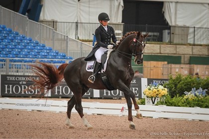 Alexis Hellyer and Bluefields Floreno scored 67.360% in the Grand Prix - © Michelle Terlato