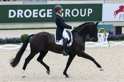 Elliot Patterson riding Emma Weel's Santiago in the CDI4* Grand Prix. © LL-Foto