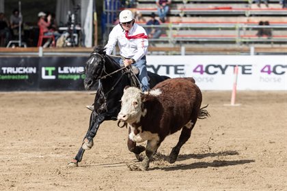 Gold Buckle Final winner Mat Holz riding Nonda Last Frontier. © Jo Thieme