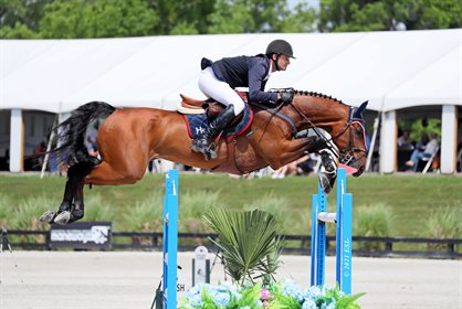 In second place was Eduardo Menezes on his own H5 CHAGANUS in the Great American $1 Million Grand Prix ©ESI Photography.