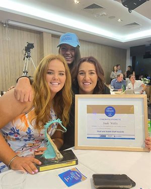 Jade and some of her team at the awards.
