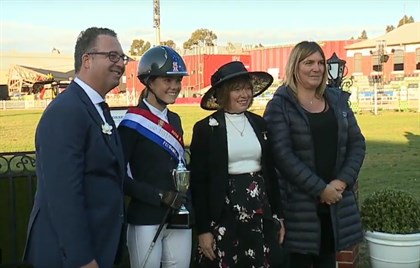 Jasmine Dennison, winner of the World Cup Qualifer at Melbourne Royal, 2018.