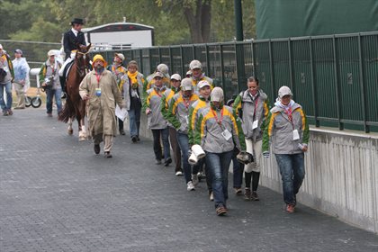 Jaybee Alabaster and Rachael Downs with the Aussie team at the 2010 WEG in Kentucky. Image: Roger Fitzhardinge.