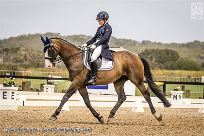 Jessica Hivon and Greenoaks Weltmann looking good in the FEI Junior Individual 14-18 years.