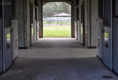 Just 45 minutes from Melbourne, the picturesque property has it all including fantastic stables
