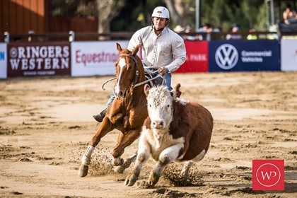 Mark Ruff and Sue scored 23-3-64.67 for a toal of 90.67 points, finishing equal first in Round 1 of the Gold Buckle. © Stephen Mowbray