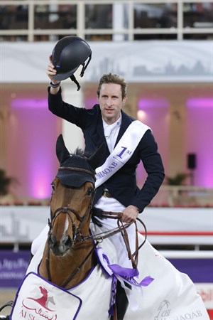 Pieter Devos and Espoir, winners of the CSI5* Grand Prix. © CHI AL SHAQAB 2019