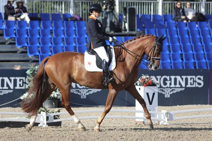 Sanne Voets and Demantur scored 76.750%. © Roger Fitzhardinge