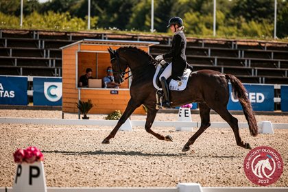 Simone Pearce and Fiderdance at Olomouc CDI3* 2022. © Equine Sport Center Olomouc