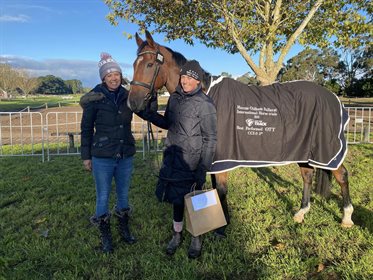 Sophia Hill (right) and Seattle Park, second overall and the best performed OTT in the CCI3*S. Image courtesy of Ballarat International Horse Trials.