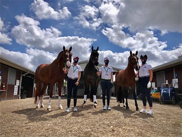 The Australian team for the CDIO3 Nations Cup at the Adequan Global Dressage Festival 2021 was made up by Kelly Layne, Hope Beerling, and Sally Lofti