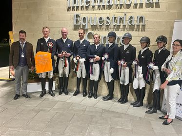 The CDI1* Prix St Georges placegetters. Image: Roger Fitzhardinge.