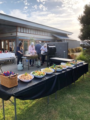 The sensational gourmet barbeque sponsored by long time supporter of the event, The Dancing Horse.  © Jan Smith