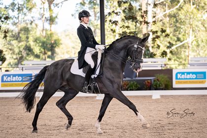 WPDBTS1 U25GP Winners Jess Dertell and Zanzibar scoring 68.103% © Simon Scully Photography