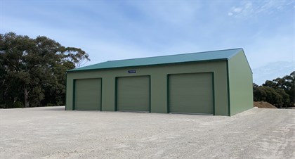 The new event equipment shed at Wallaby Hill. © Wallaby Hill/ABC Sheds