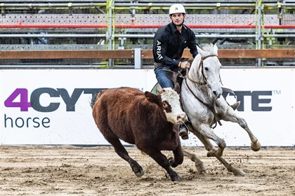 Will Durkin on Durkins Jewel produced the highest score in the Semi Final of the Gold Buckle. © Jo Thieme